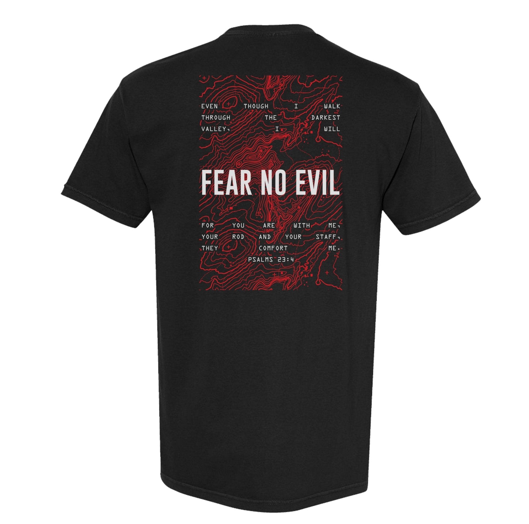 Fear No Evil Topographic Heavyweight Tee - Small - Shirt