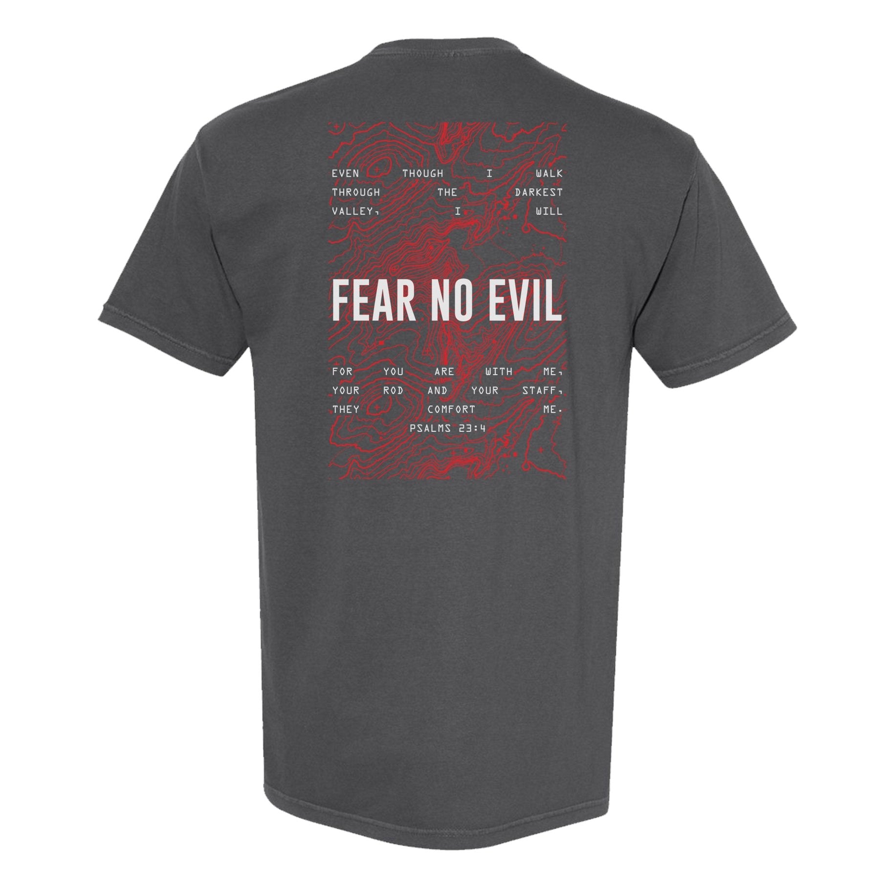 Fear No Evil Topographic Heavyweight Tee - Small - Shirt
