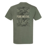 Fear No Evil Topographic Heavyweight Tee - Small - Shirt