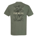 Fear No Evil Topographic Heavyweight Tee - Small - Shirt