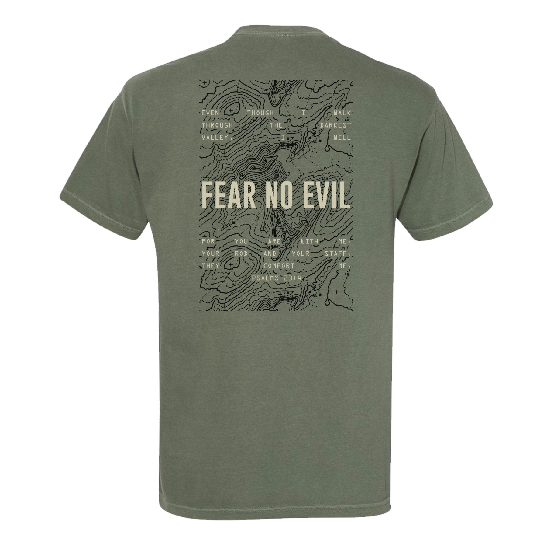 Fear No Evil Topographic Heavyweight Tee - Small - Shirt
