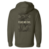 Fear No Evil Topographic Hoodie - Small - Hoodie