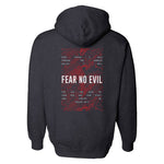 Fear No Evil Topographic Hoodie - Small - Hoodie