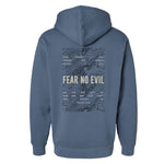 Fear No Evil Topographic Hoodie - Small - Hoodie