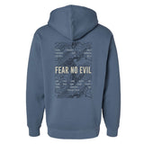 Fear No Evil Topographic Hoodie - Small - Hoodie