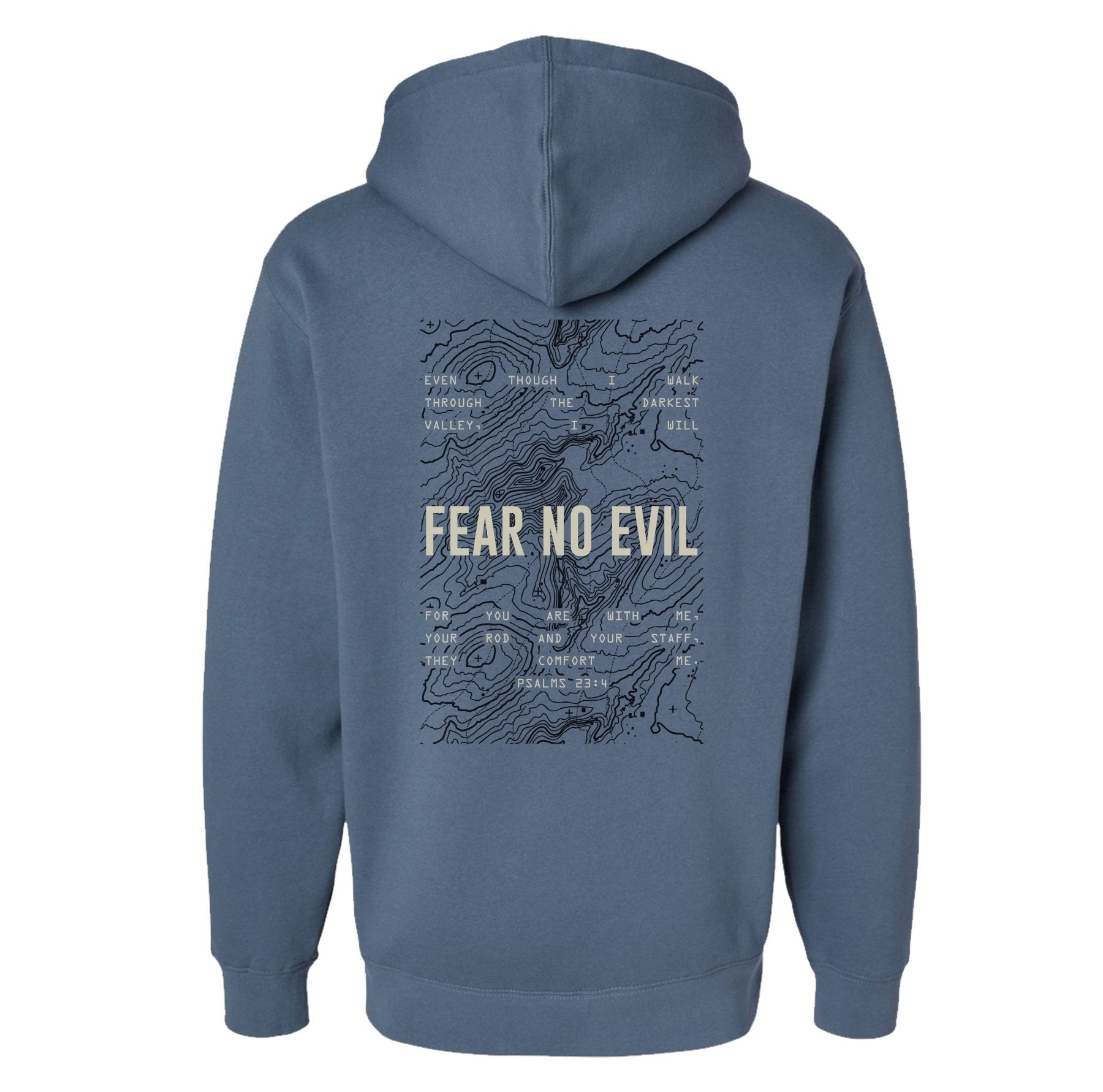 Fear No Evil Topographic Hoodie - Small - Hoodie