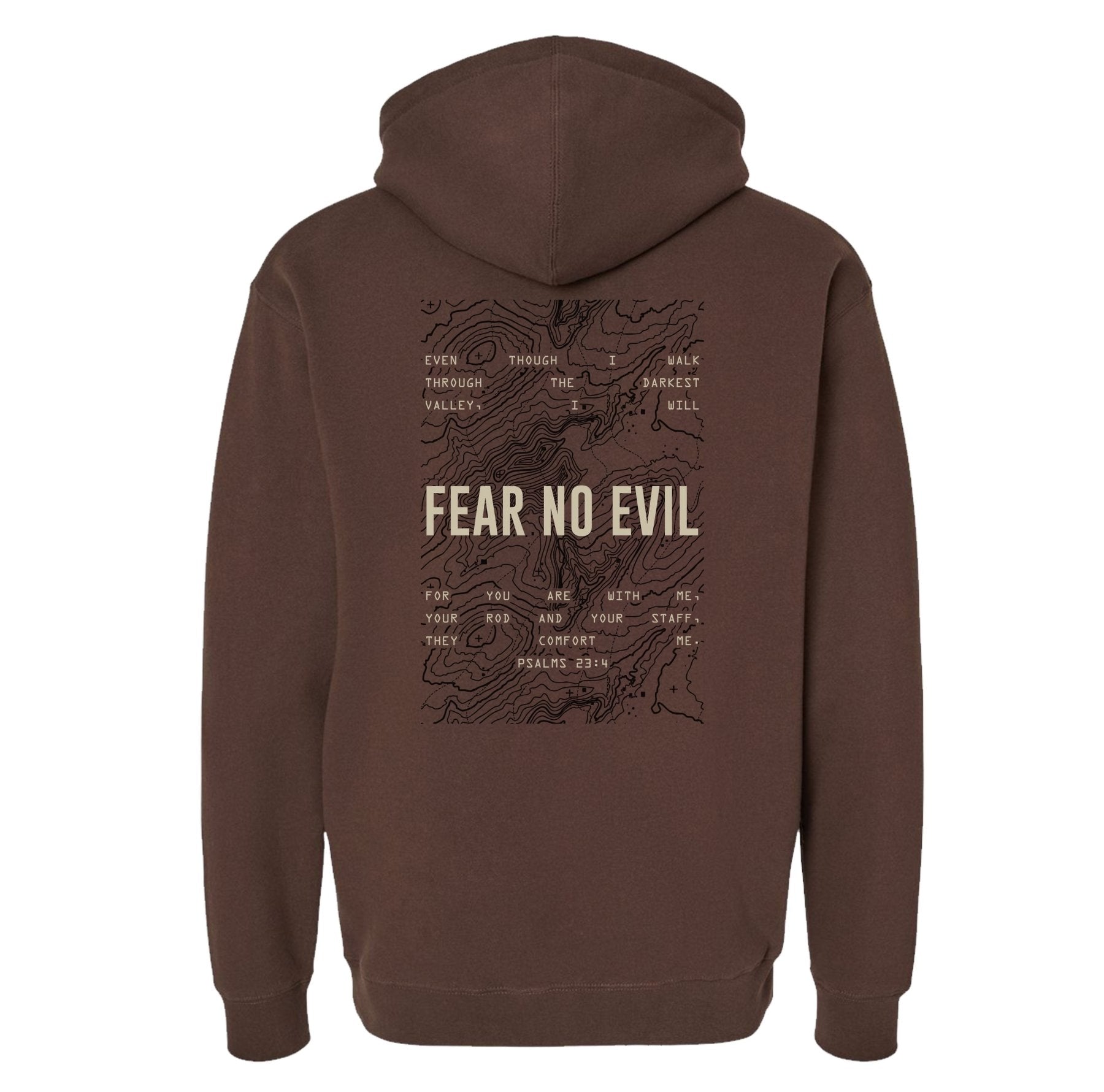 Fear No Evil Topographic Hoodie - Small - Hoodie