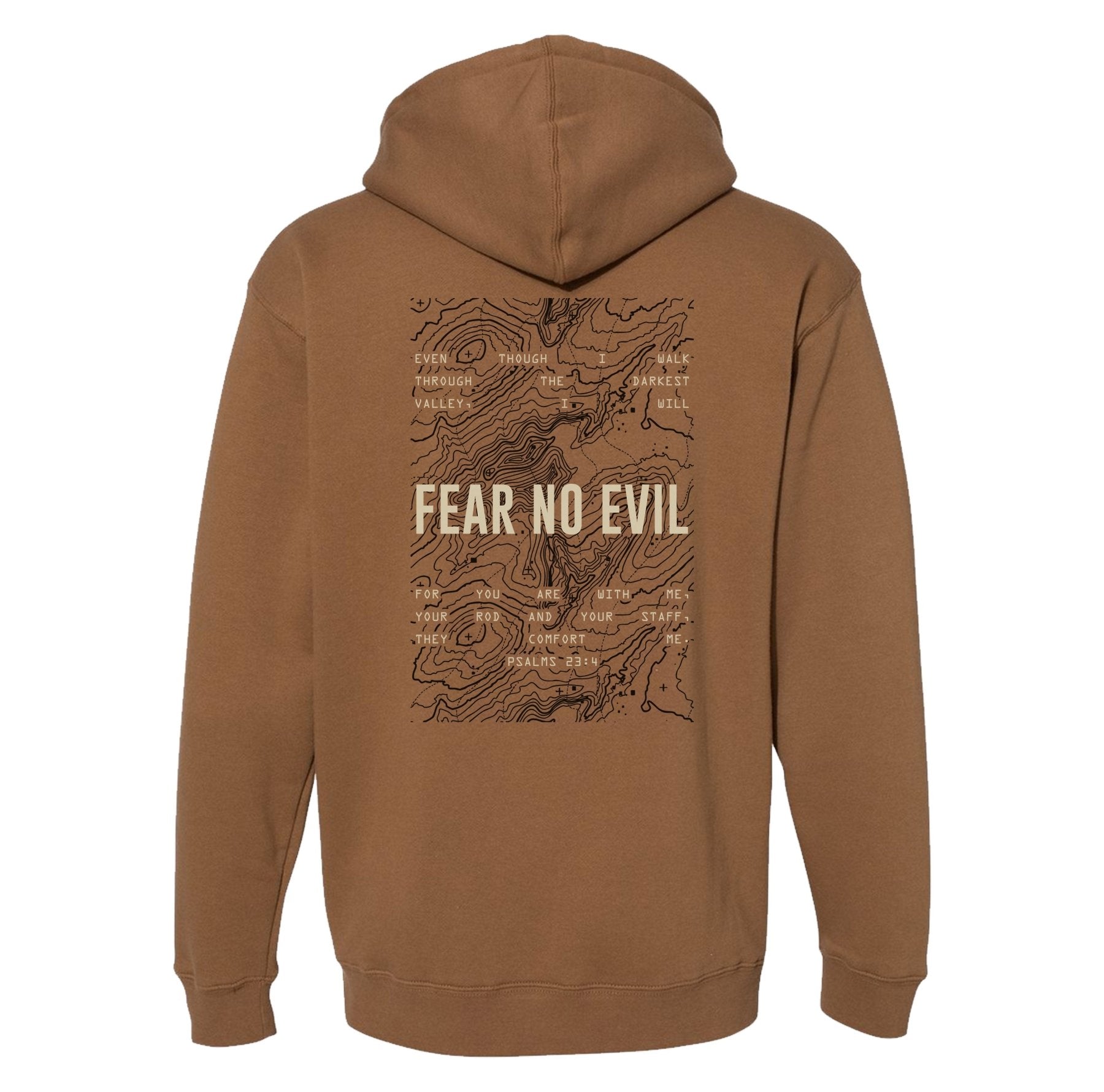 Fear No Evil Topographic Hoodie - Small - Hoodie