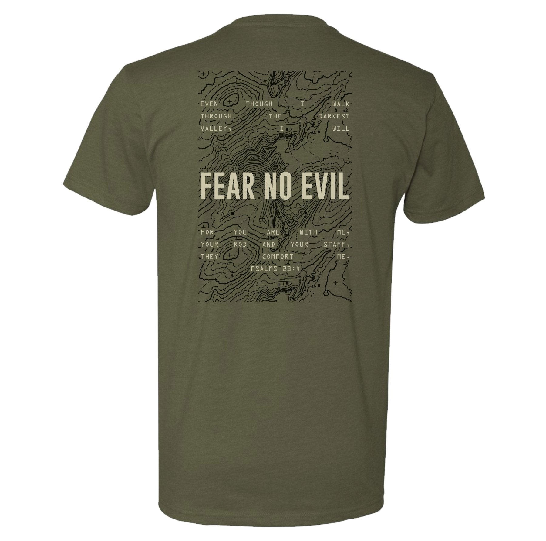 Fear No Evil Topographic Tee - Small - Shirt