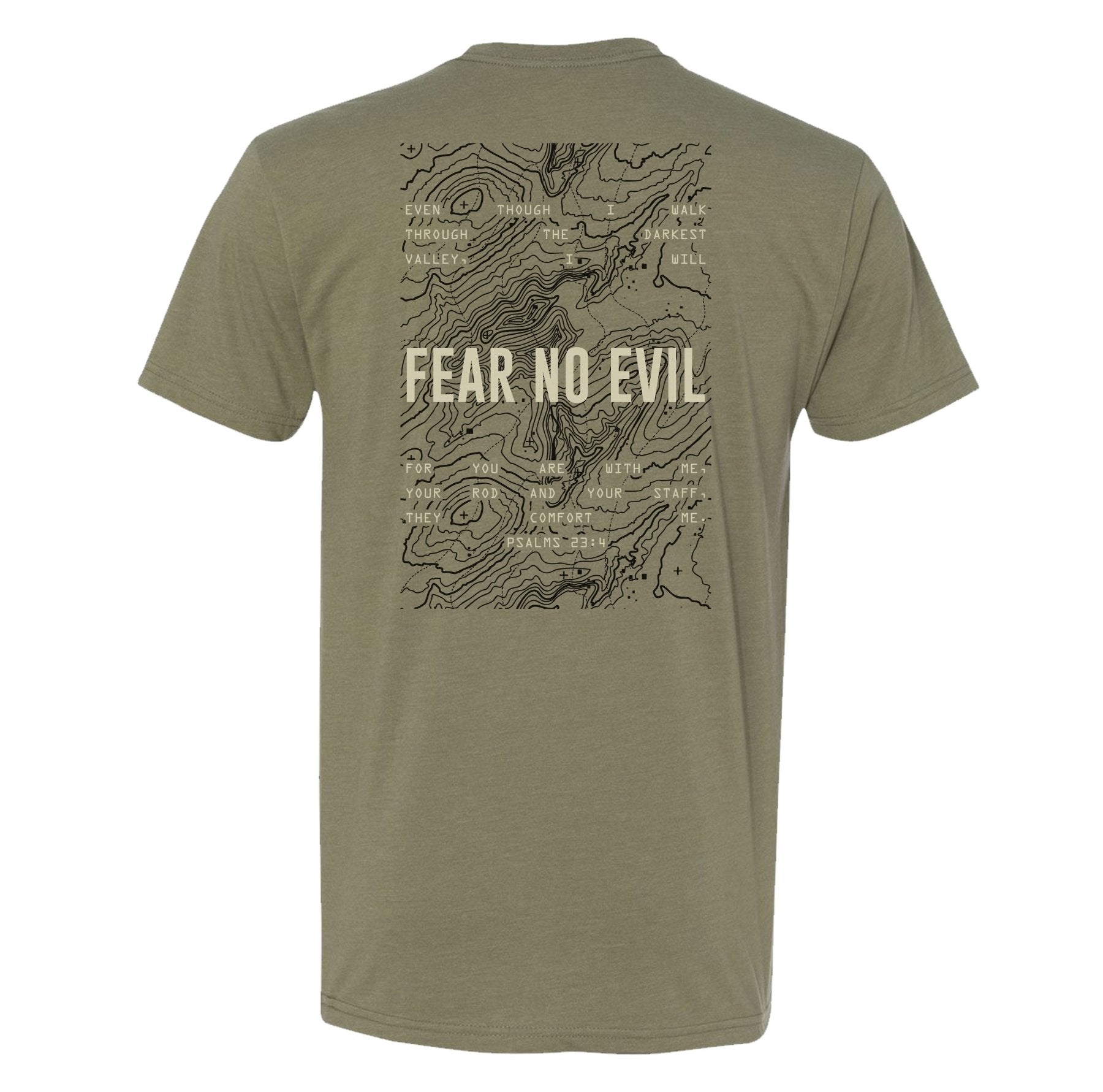 Fear No Evil Topographic Tee - Small - Shirt