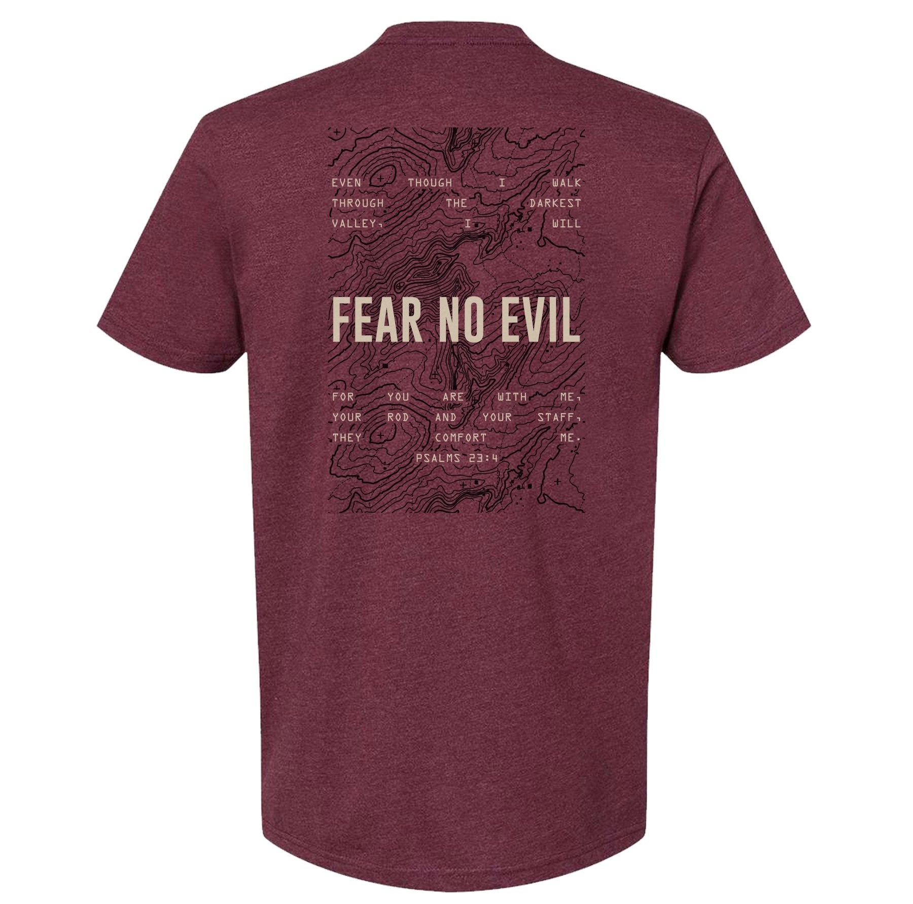 Fear No Evil Topographic Tee - Small - Shirt