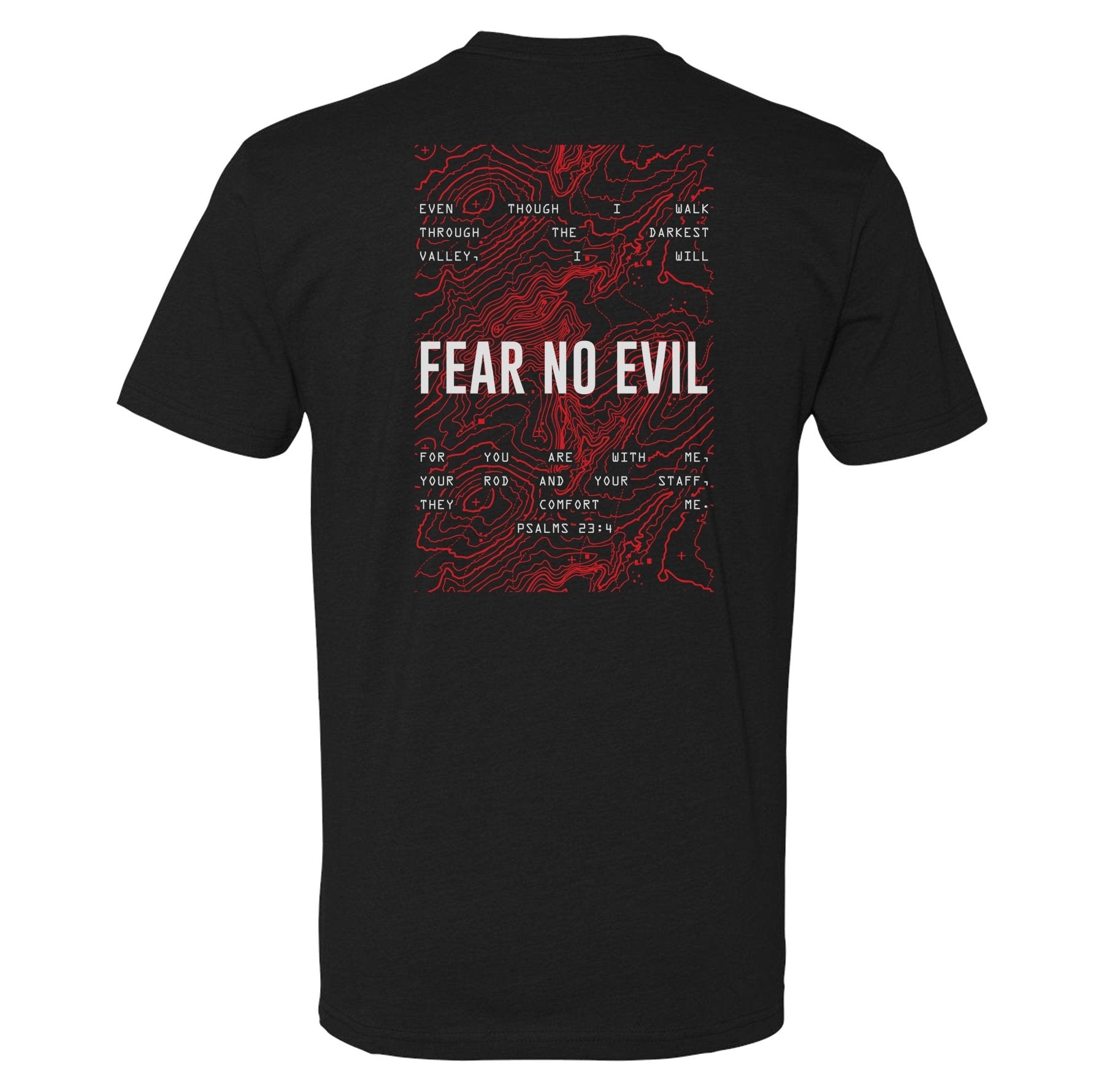 Fear No Evil Topographic Tee - Small - Shirt