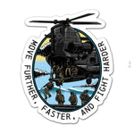 Fight Harder Fast Rope Sticker - 4" - Sticker