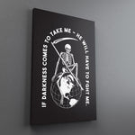 Fight Me Darkness Canvas - Stretched Canvas - Canvas
