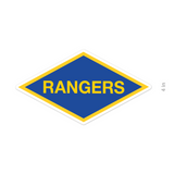 WWII Rangers Diamond Sticker - 4" - Sticker