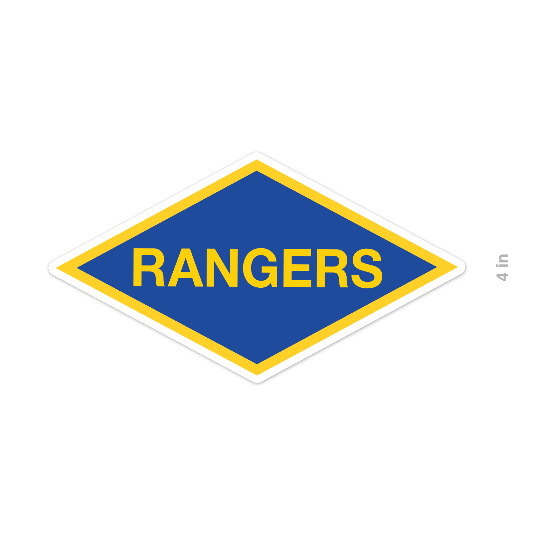WWII Rangers Diamond Sticker - 4" - Sticker