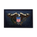 Forged Eagle Black Leather Patch - 2" x 4" - Patch