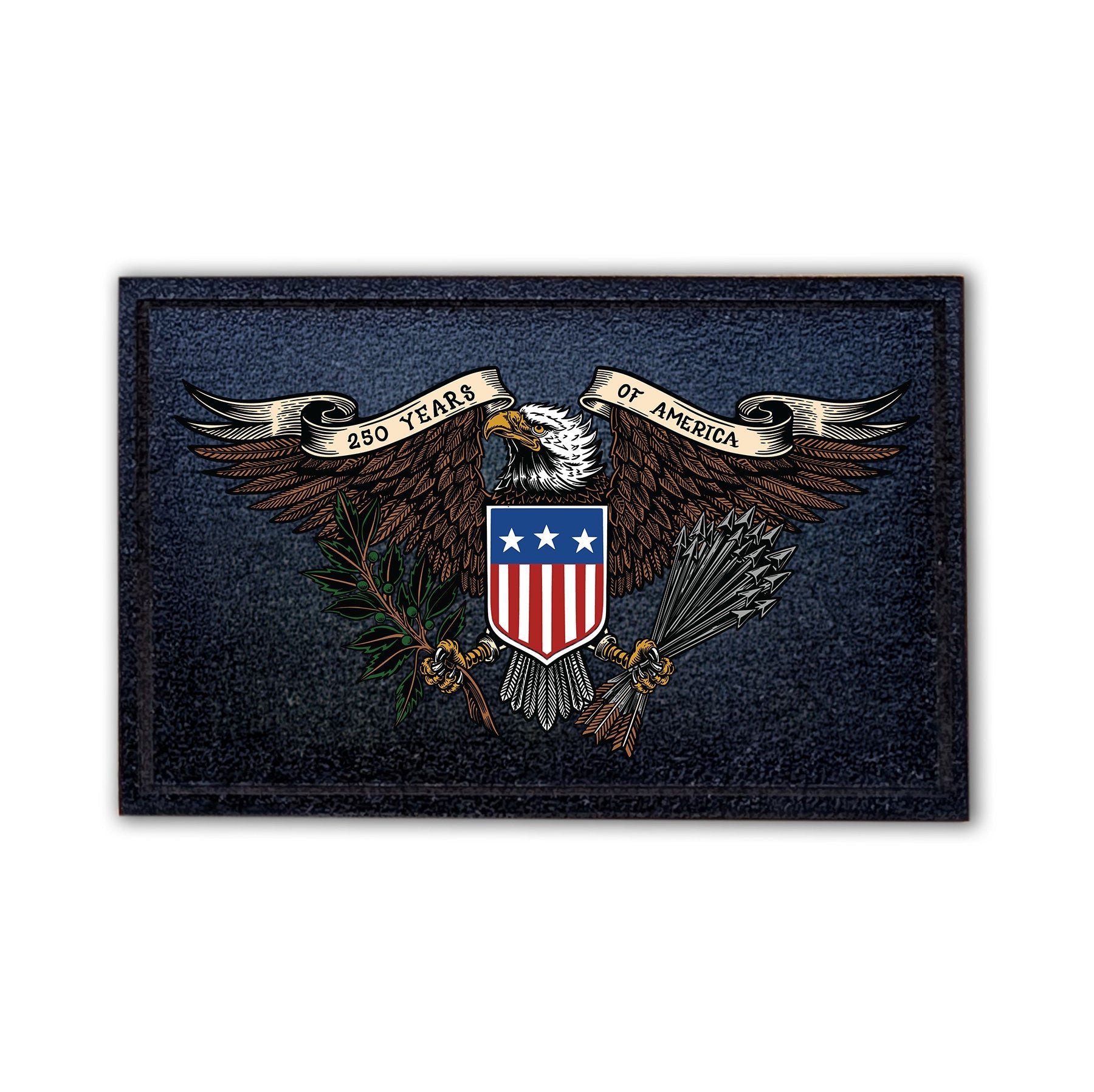 Forged Eagle Black Leather Patch - 2" x 4" - Patch