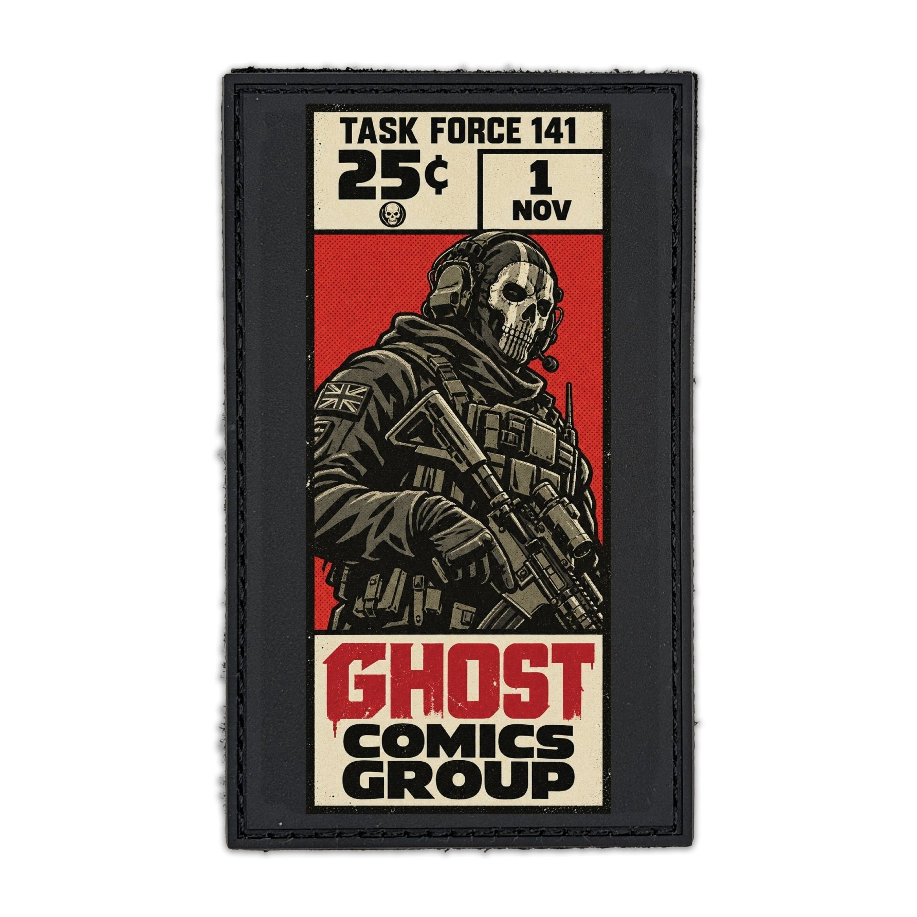 Ghost Comic PVC Patch - 4" x 2" - Patch