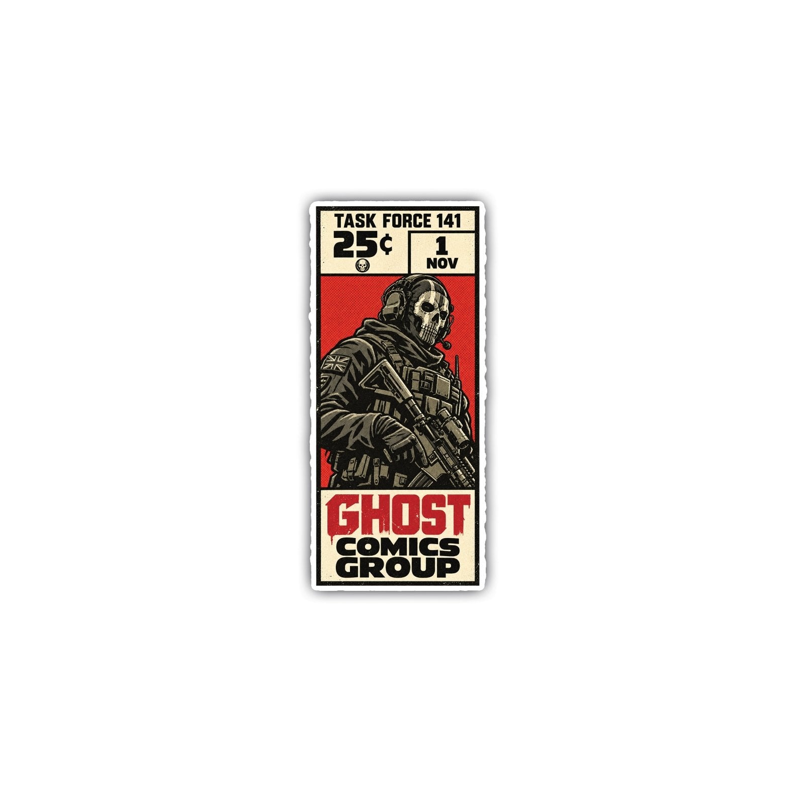 Ghost Comic Sticker - 4" - Sticker