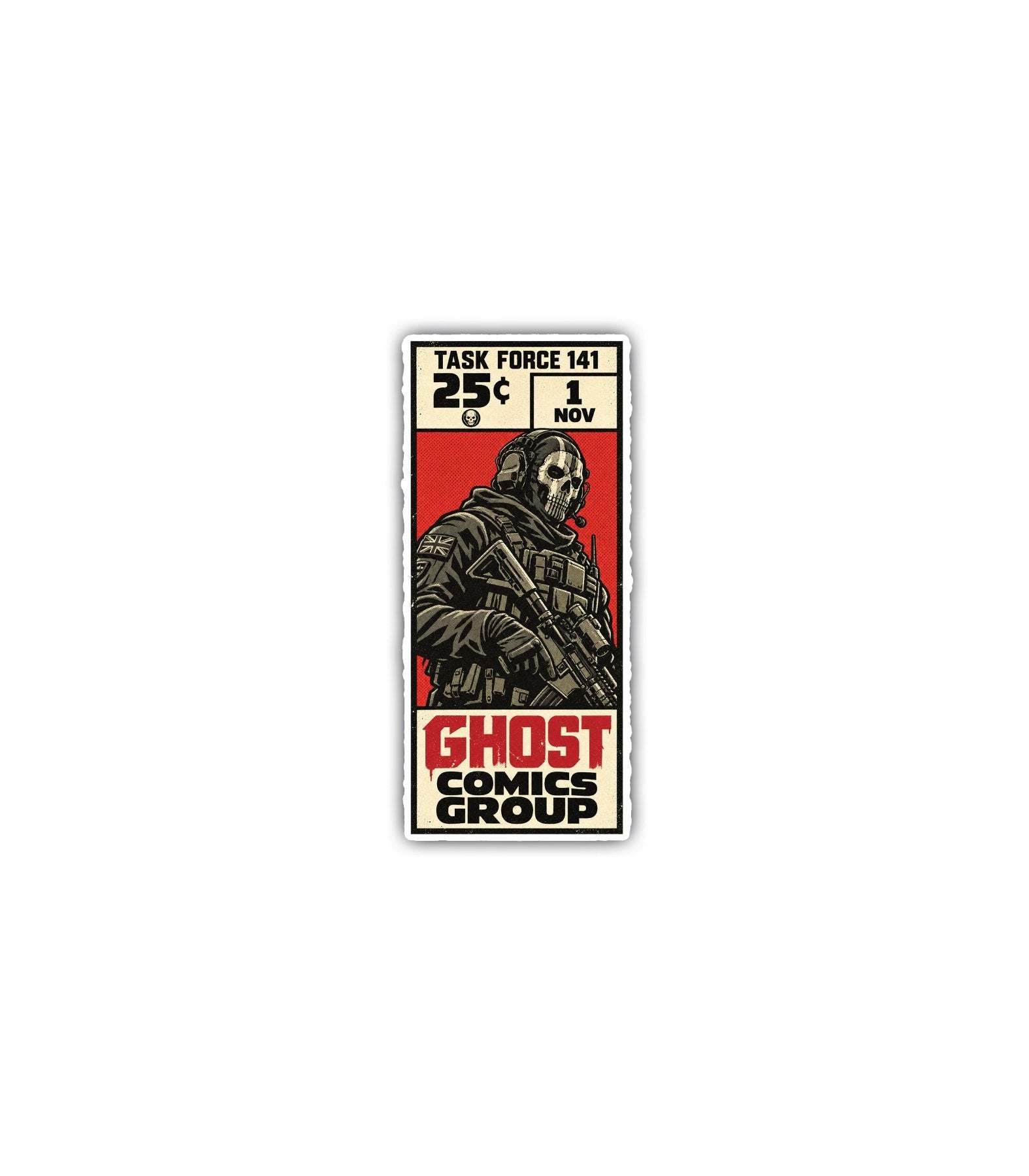 Ghost Comic Sticker - 4" - Sticker