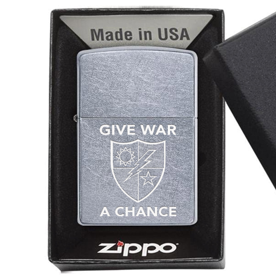 Give War A Chance 75th DUI Lighter - Chrome - Lighter