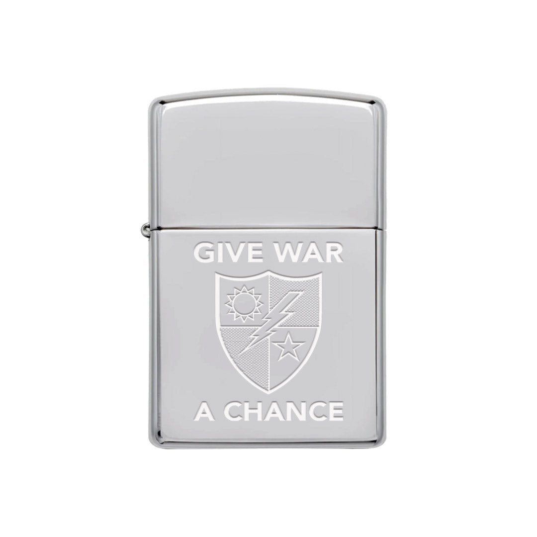 Give War A Chance 75th DUI Lighter - Chrome - Lighter