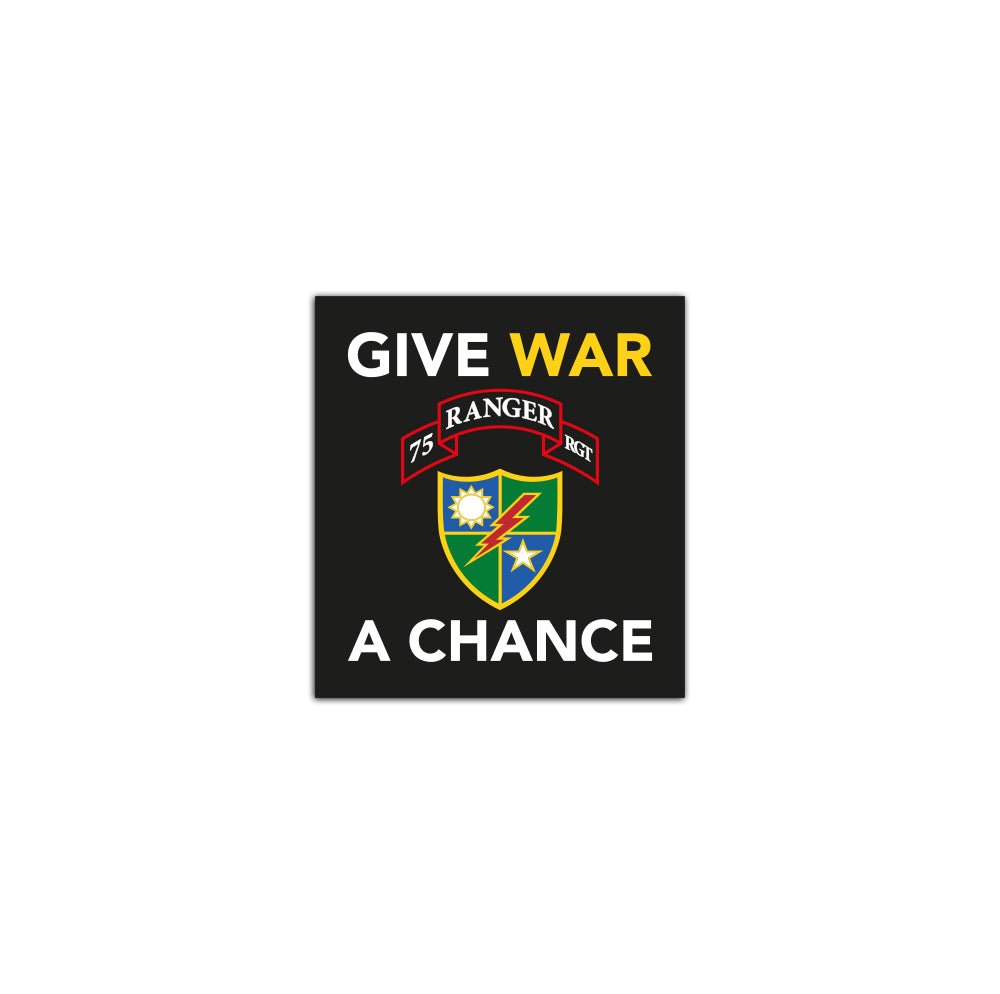 Give War A Chance 75th Sticker - 3" x 3" - Sticker