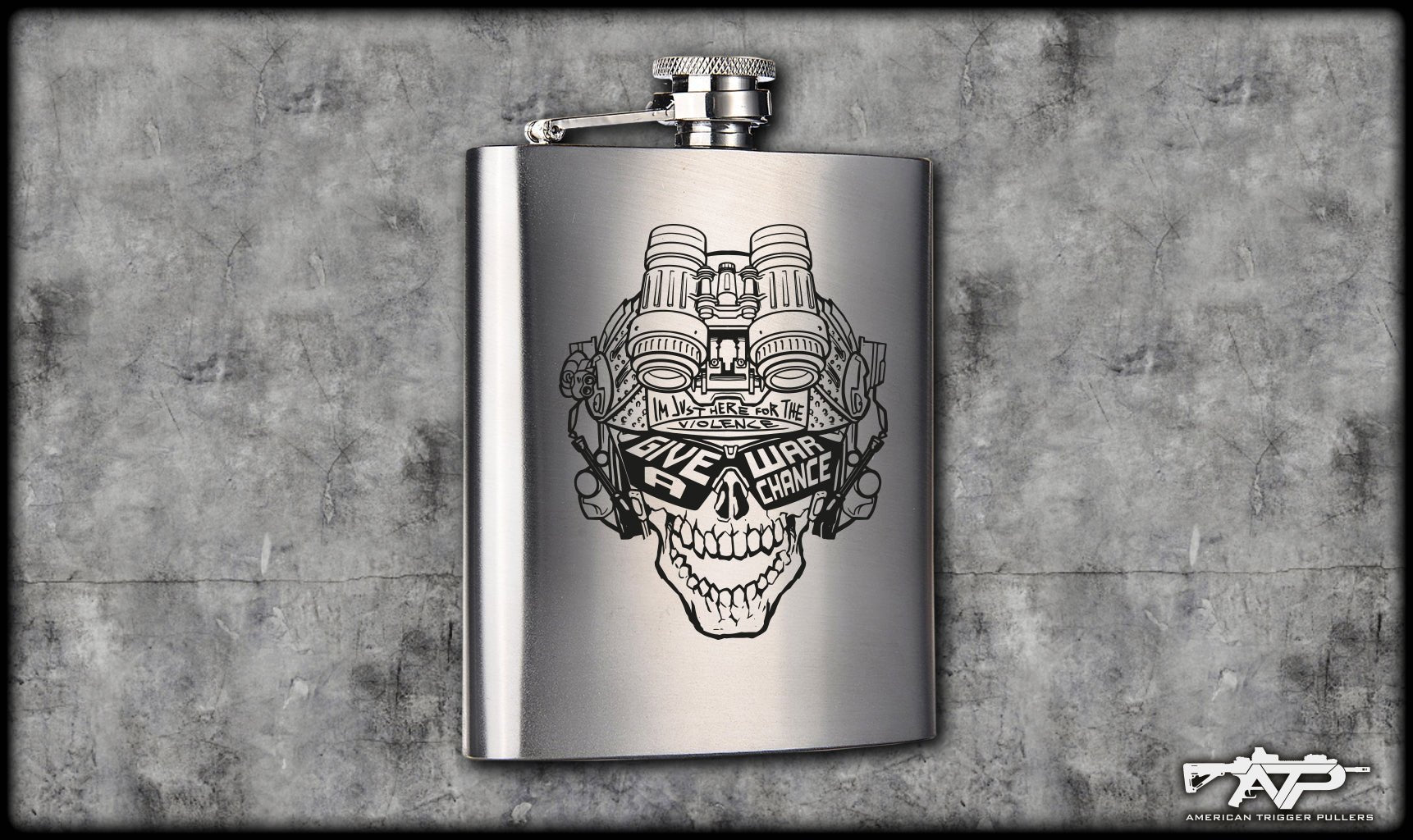 Give War A Chance Flask (MGWAC) - 8oz - Flasks