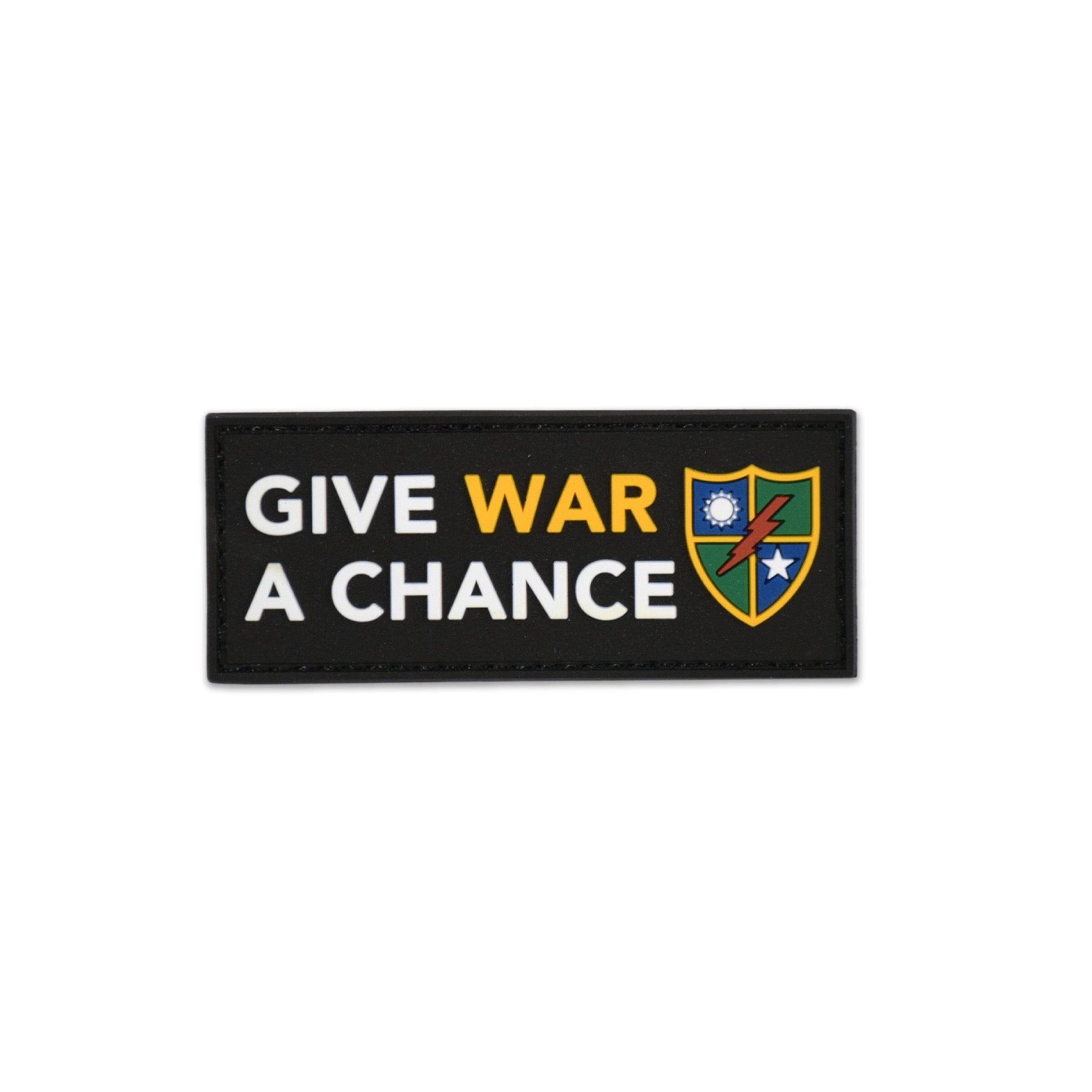 Give War A Chance PVC Patch - Small 3" x 1.3" - Patches