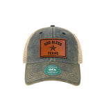 God Bless Texas Leather Dad Cap - OSFA - Headwear