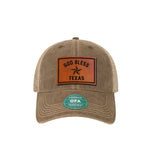 God Bless Texas Leather Dad Cap - OSFA - Headwear