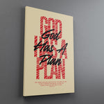 God Has A Plan Sand Canvas - Stretched Canvas - Canvas
