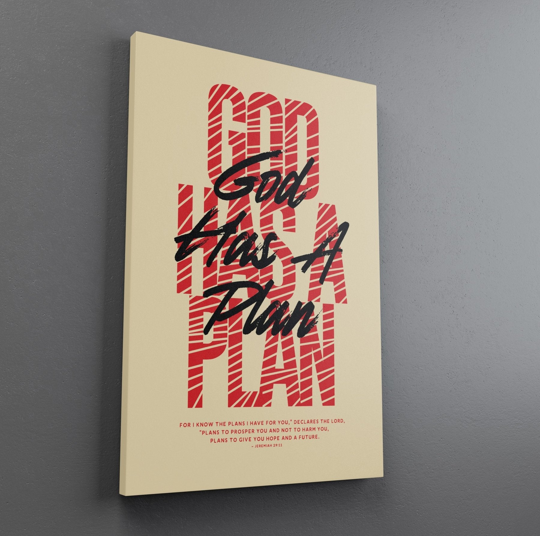 God Has A Plan Sand Canvas - Stretched Canvas - Canvas
