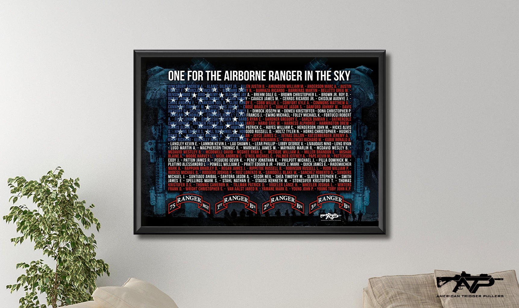 Gold Star Canvas Donation - 75th Ranger Airborne - Print