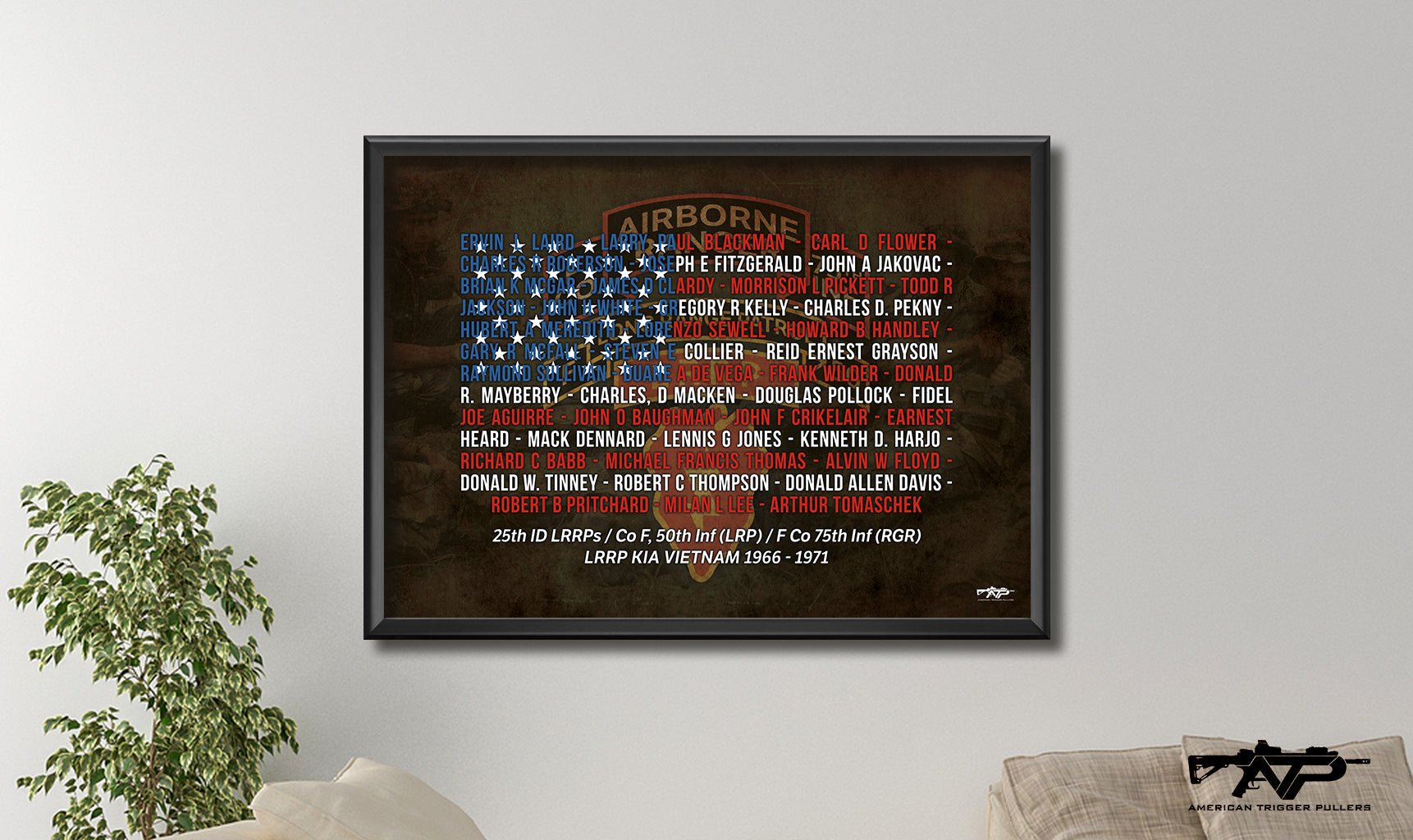 Gold Star Canvas Donation - 25th LRRP - Print