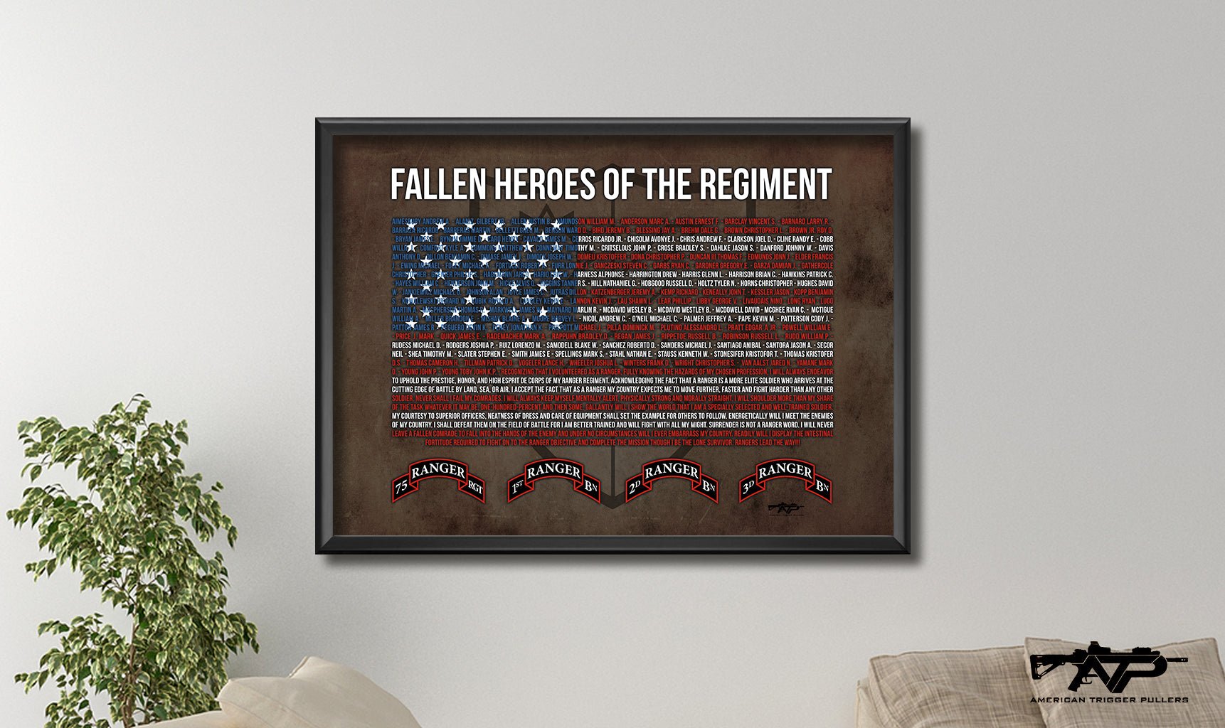 Gold Star Canvas Donation - 75th Ranger Regiment - Print