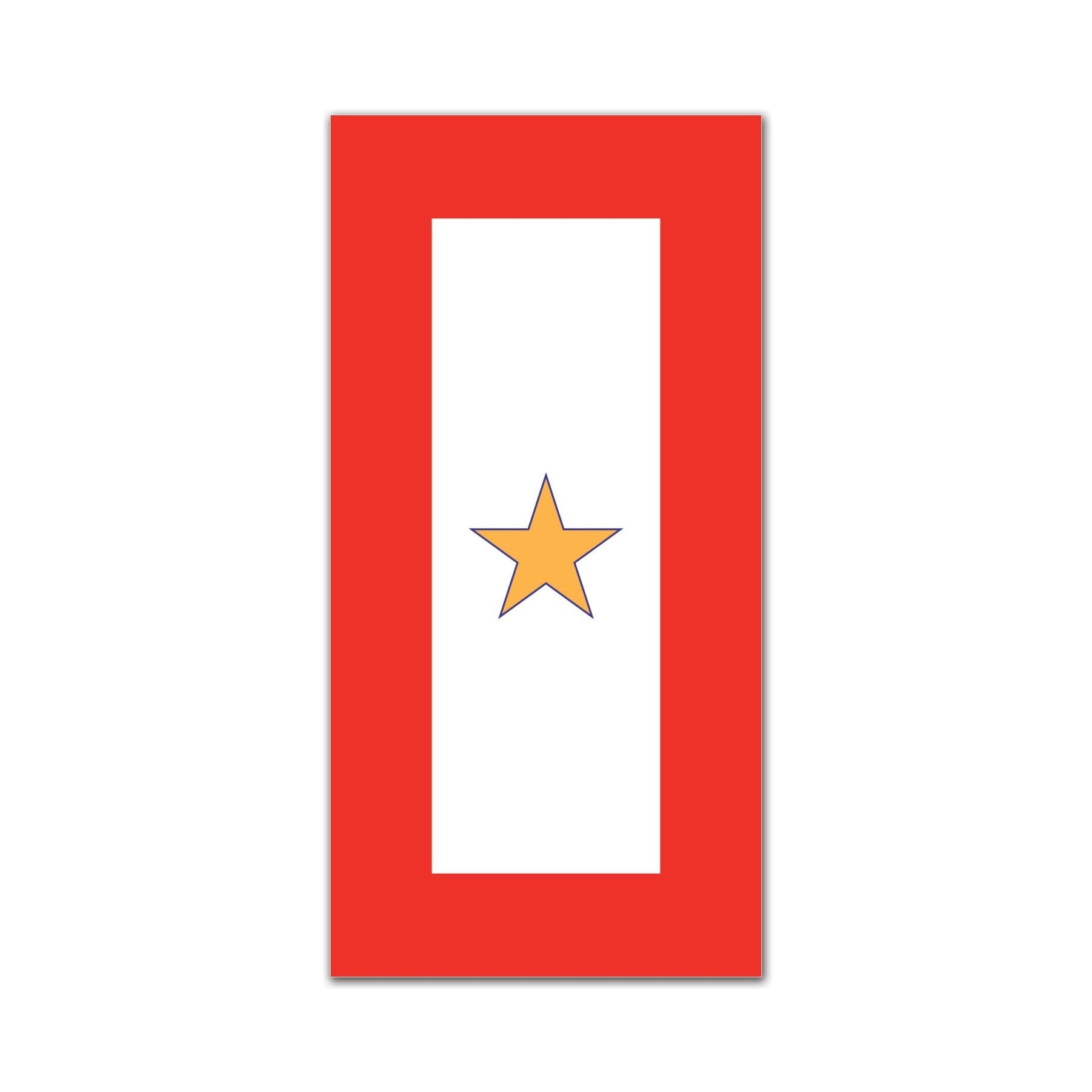 Gold Star Sticker - 2" x 4" - Sticker