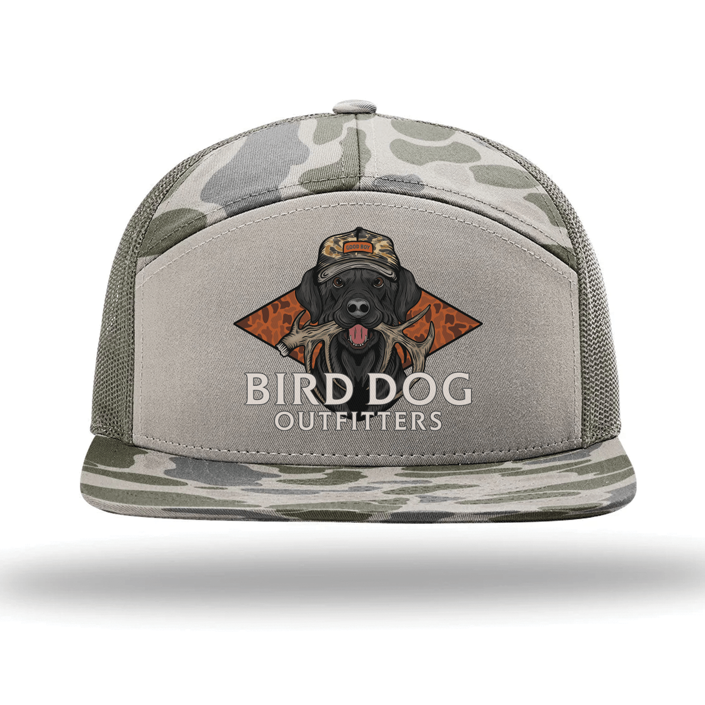 Good Boy 7 - Panel Snapbacks - Marsh Duck Camo/Loden Mesh - Hat