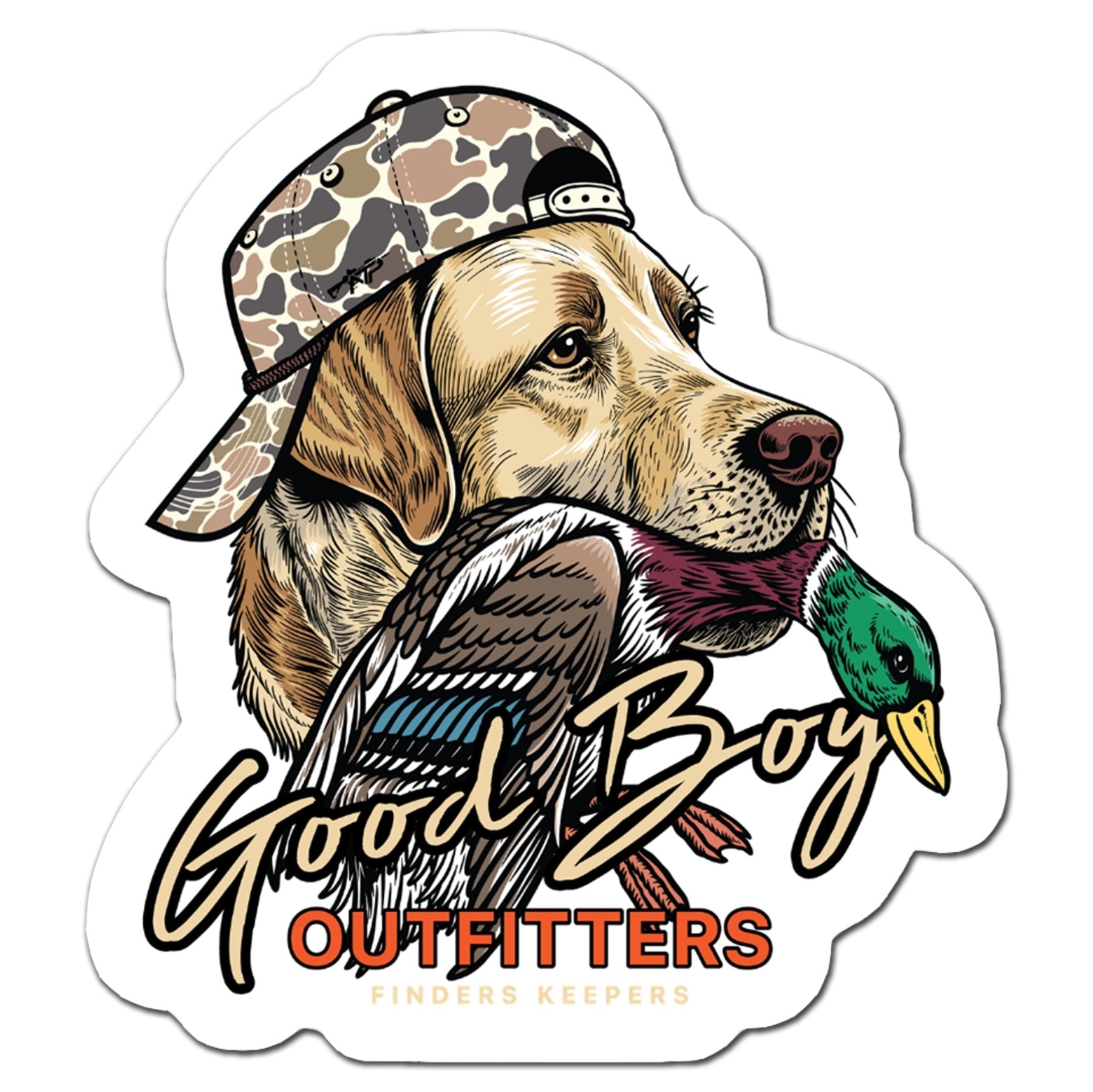 Good Boy Lab Sticker - 4" - Sticker