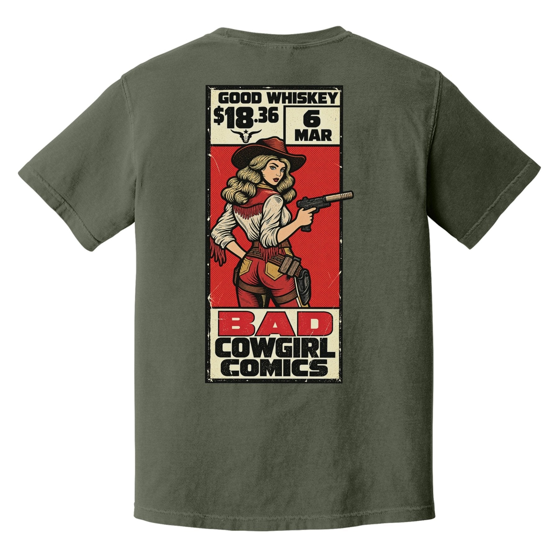 Good Whiskey Comic Heavyweight Tee - Small - Shirt