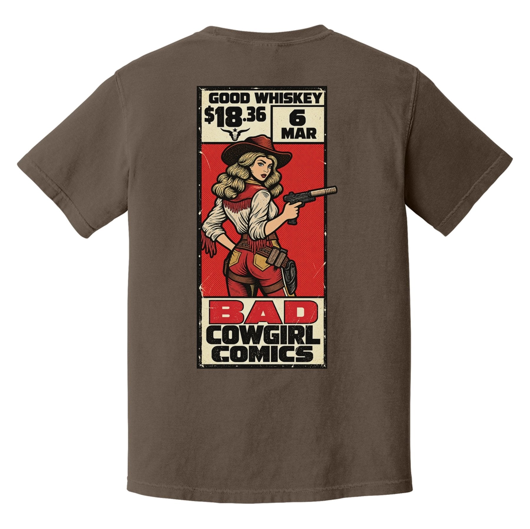 Good Whiskey Comic Heavyweight Tee - Small - Shirt