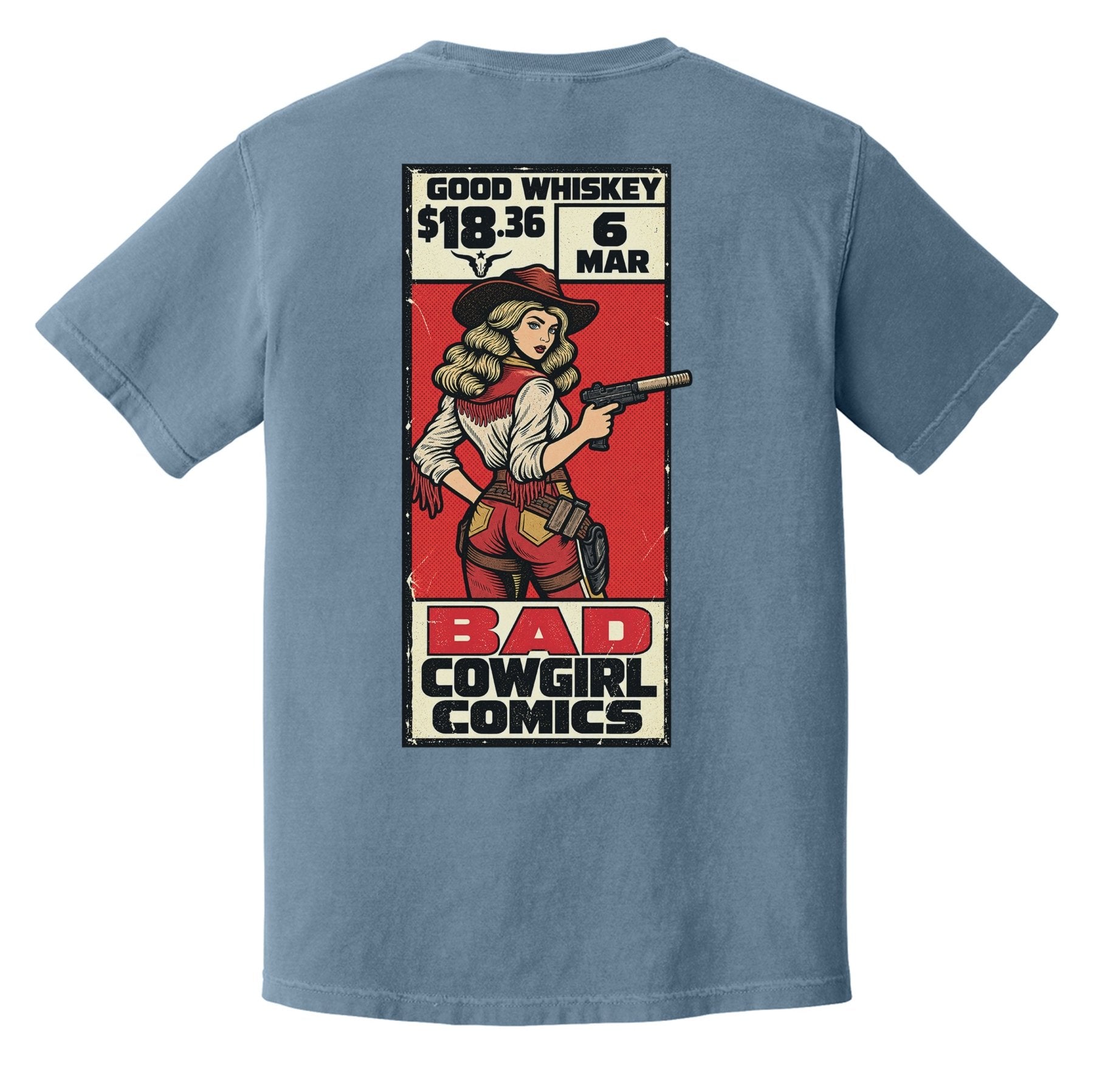 Good Whiskey Comic Heavyweight Tee - Small - Shirt
