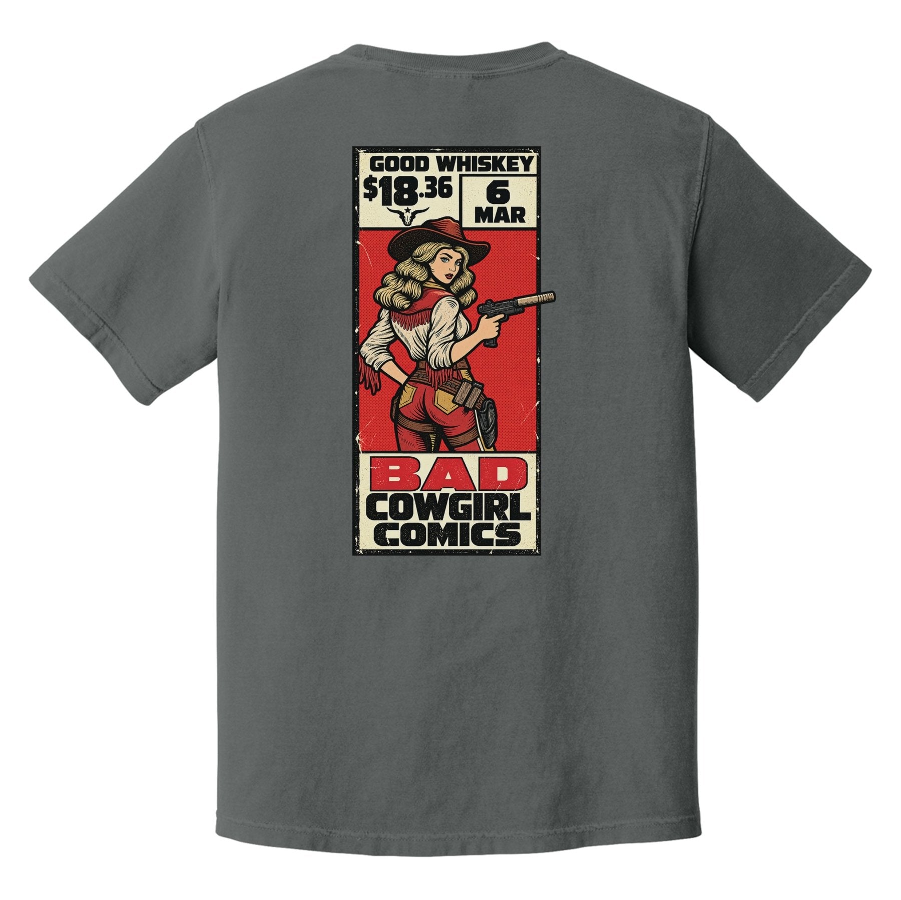 Good Whiskey Comic Heavyweight Tee - Small - Shirt
