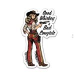 Good Whiskey Cowgirls Sticker - 4" - Sticker