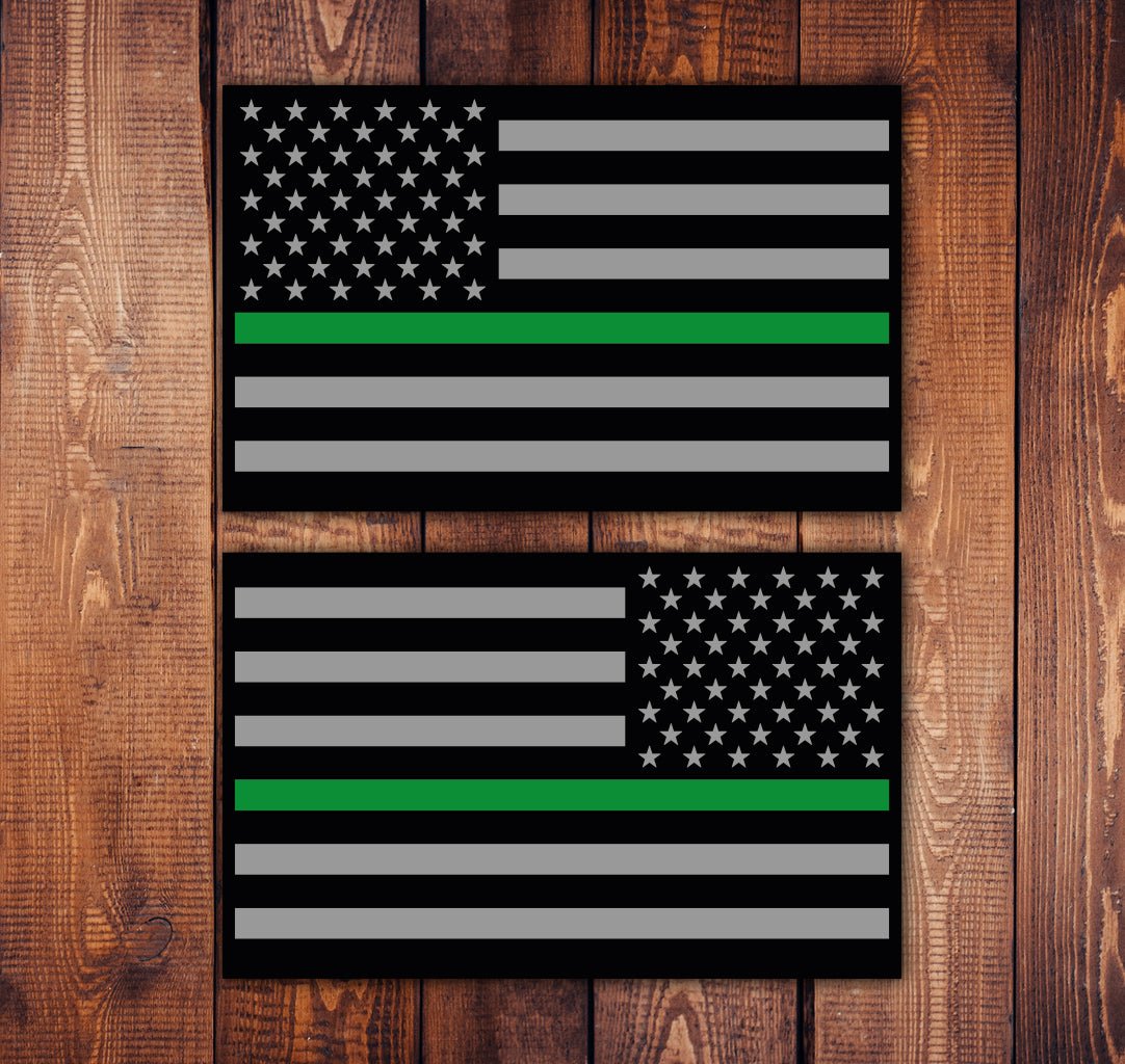 Green Line Flag Sticker Set - Sticker