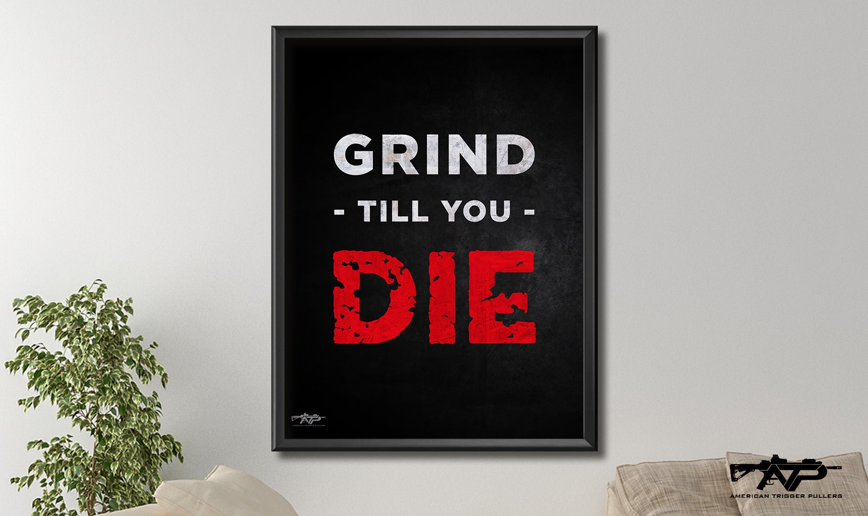 Grind Till You Die - Canvas - Print