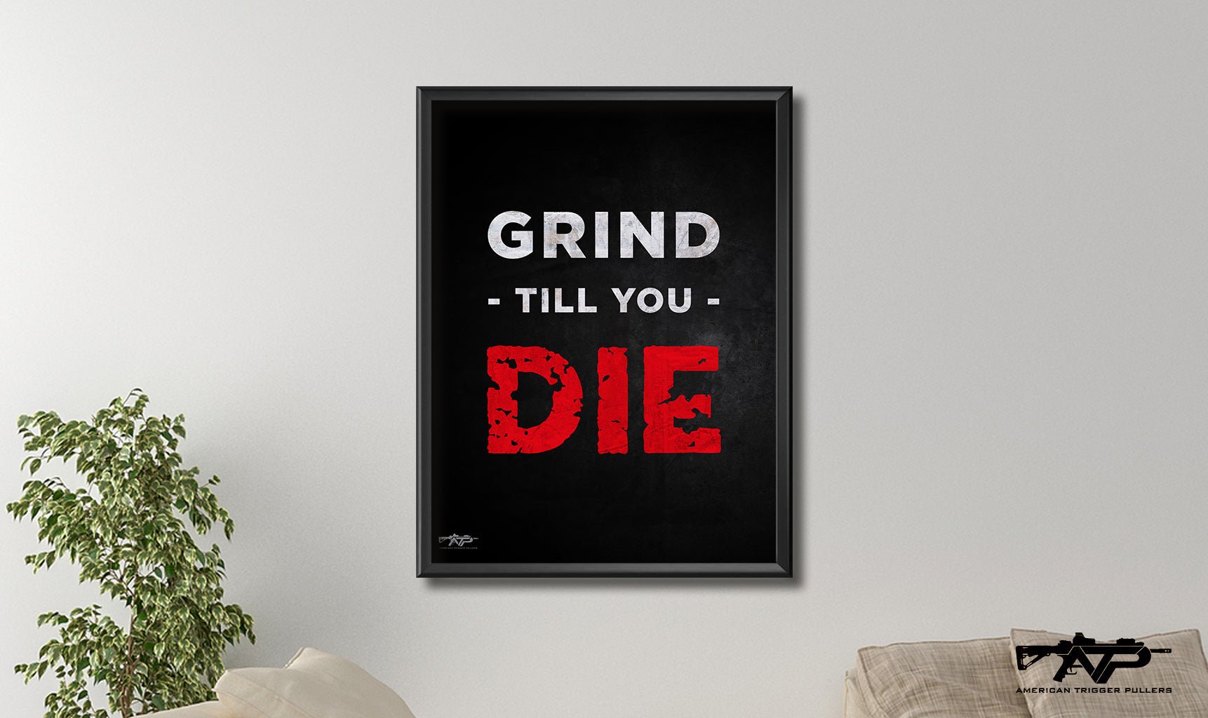 Grind Till You Die - Canvas - Print