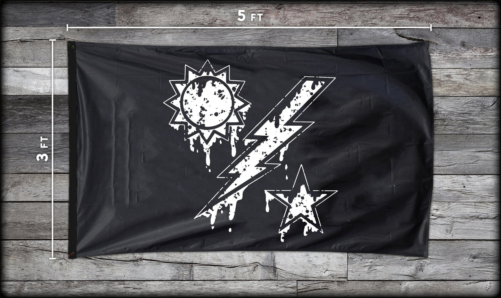 Grungy DUI Flag - 3' x 5' - Flag