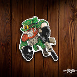 Gunfighter Leprechaun Sticker - 3" - Sticker